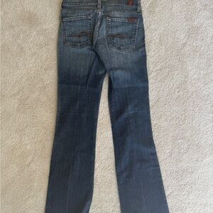 7 For All Mankind Dark Blue Straight Leg Jeans